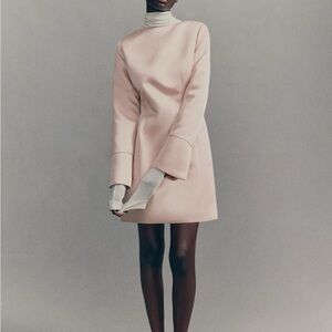 H&M Blush Pink Mini Dress with Long Sleeves